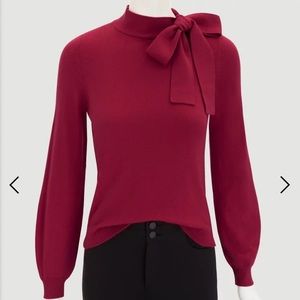 Ann Taylor Tie Neck Sweater
